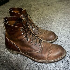 Red Wing Iron Ranger Boots Size 11 Copper Rough & Tough Leather Style 8085